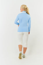 Load image into Gallery viewer, PURE GOLF MIST FULL ZIPPED MIDLAYER JACKET PALE BLUE
