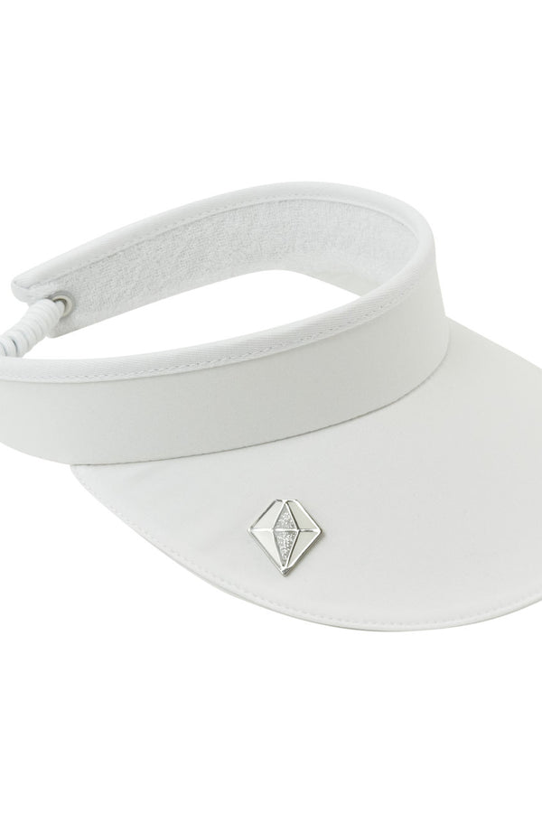 PURE GOLF WOMENS TELEPHONE WIRE VISOR WHITE