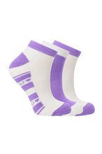 Load image into Gallery viewer, PURE GOLF TRIXIE THREE PACK TRAINER SOCKS LILAC ONE SIZE
