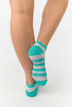 Load image into Gallery viewer, PURE GOLF TRIXIE THREE PACK TRAINER SOCKS OCEAN BLUE ONE SIZE
