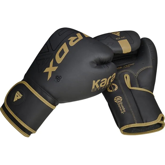 RDX BOXING GLOVE F6 MATTE GOLDEN