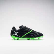 Load image into Gallery viewer, GILBERT SIDE STEP  X20 POWER 6STUD RUGBY  BOOT BLACK/FLUO GREEN
