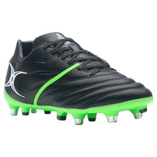 Load image into Gallery viewer, GILBERT SIDE STEP  X20 POWER 6STUD RUGBY  BOOT BLACK/FLUO GREEN
