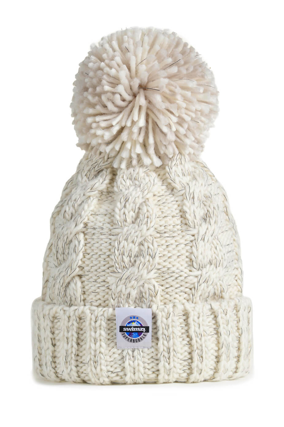 SWIMZI OATMEAL CABLE SUPER BOBBLE HAT