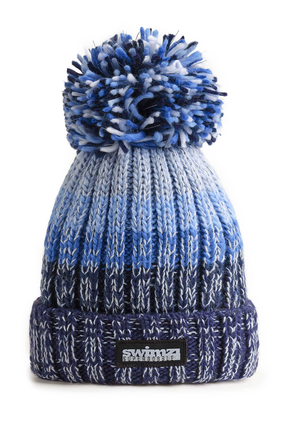 SWIMZI BLUE GRADIENT REFLECTIVE SUPER BOBBLE HAT