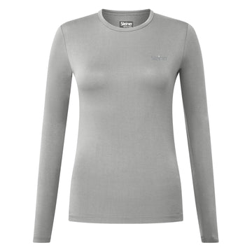 MANBI LADIES STEINER SOFT-TEC ACTIVE BASE LAYER TOP GREY MARL