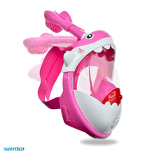 Load image into Gallery viewer, SWIMTECH KIDS FULL FACE  SNORKEL FULL  MASK PINK
