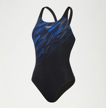 Load image into Gallery viewer, SPEEDO WOMENS HYPERBOOM PLACEMENT MUSCLEBACK - BLACK/BLUE
