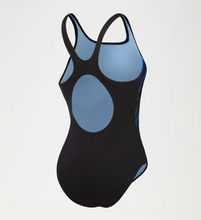Load image into Gallery viewer, SPEEDO WOMENS HYPERBOOM PLACEMENT MUSCLEBACK - BLACK/BLUE
