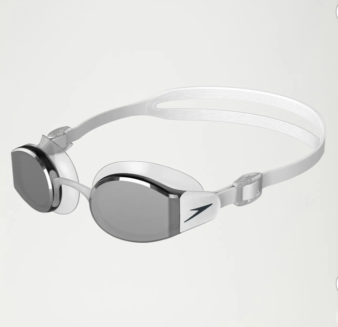 SPEEDO MARINER PRO MIRROR GOGGLES - WHITE/GREY