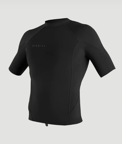 ONEILL MENS REACTOR2 1MM NEOPRENE SHORT SLEEVED TOP - BLACK