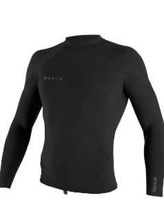 ONEILL MENS REACTOR2 1.5MM NEOPRENE LONG SLEEVE TOP - BLACK