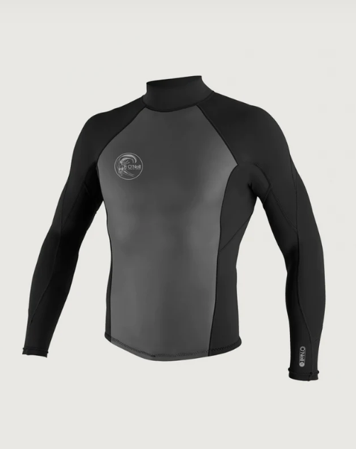 ONEILL MENS O'RIGINAL 2/1MM NEOPRENE BACK ZIP WETSUIT JACKET - BLACK