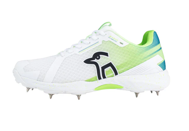 KOOKABURA JUNIOR KC 2.0 CRICKET SPIKE - WHITE/LIME