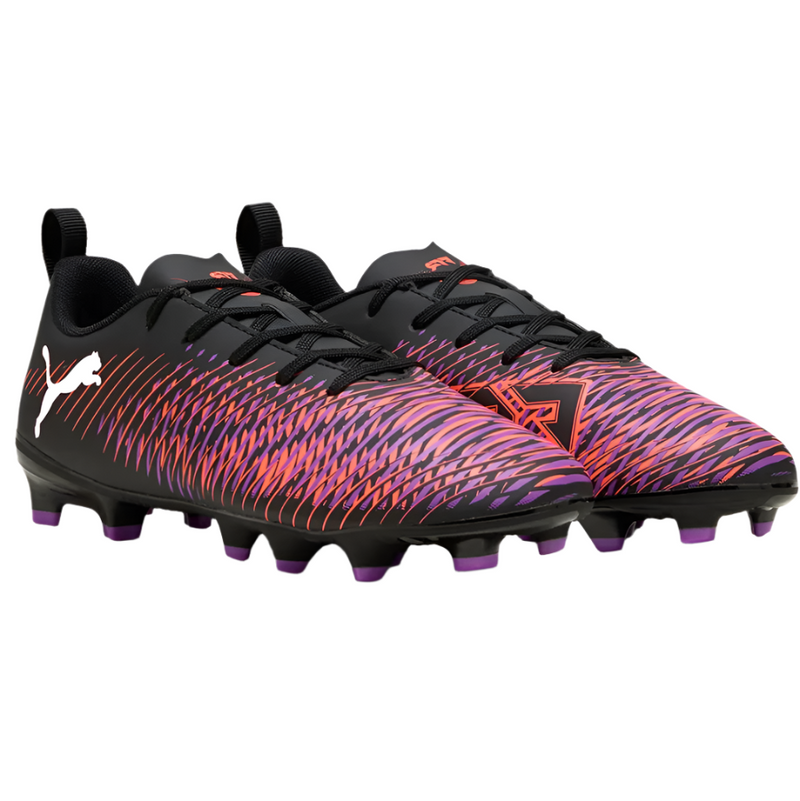 PUMA FUTURE 8 PLAY FG/AG JUNIOR FOOTBALL BOOTS BLACK/ORANGE/PURPLE/WHITE