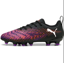 Load image into Gallery viewer, PUMA FUTURE 8 PLAY FG/AG JUNIOR FOOTBALL BOOTS BLACK/ORANGE/PURPLE/WHITE
