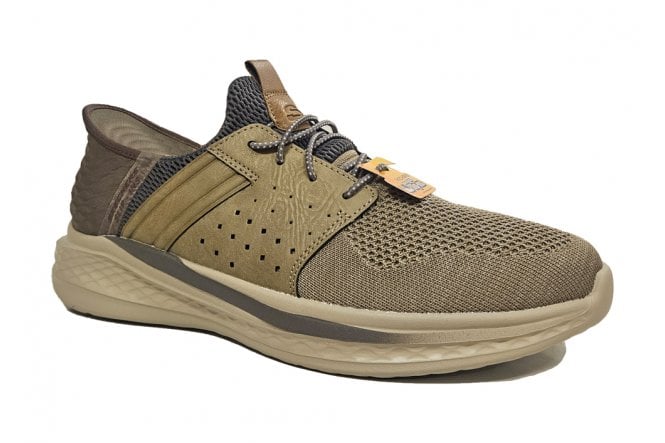 SKECHERS MENS SLIP INS  SLADE OCON TAUPE