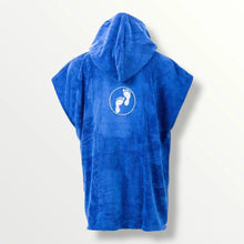 Load image into Gallery viewer, TWO BARE FEET JUNIOR TOWELLING CHANGING ROBE ROYAL BLUE
