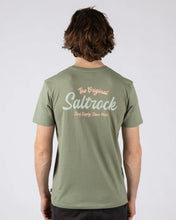 Load image into Gallery viewer, SALTROCK MENS POSTCARD SCRIPT SHORT SLEEVE T-SHIRT GREEN
