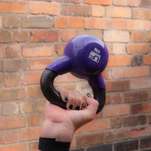 Load image into Gallery viewer, URBAN FITNESS CAST IRON KETTLE BELL 4KG PURPLE
