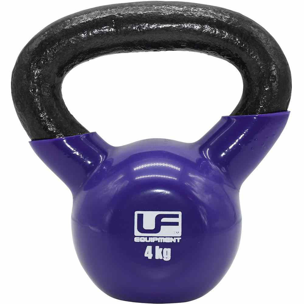 URBAN FITNESS CAST IRON KETTLE BELL 4KG PURPLE