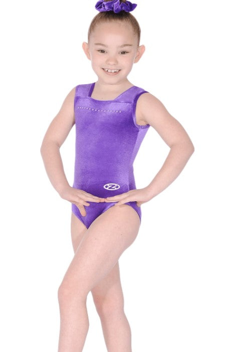 THE ZONE GYMNASTICS SPARKLE LEOTARD SLEEVE LESS -  SAPHIRE