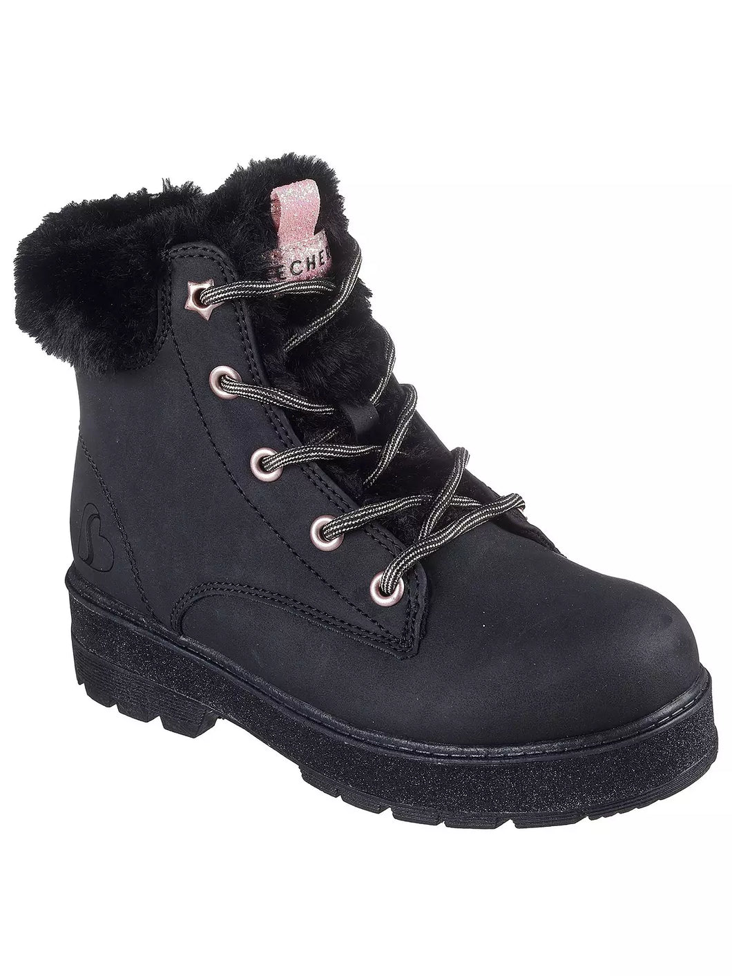 SKECHER GIRLS STREET GLITZ BLACK