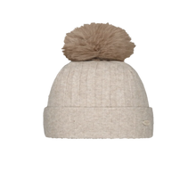 Load image into Gallery viewer, BARTS WOMENS AUGUSTIA BEANIE BEIGE ONE SIZE
