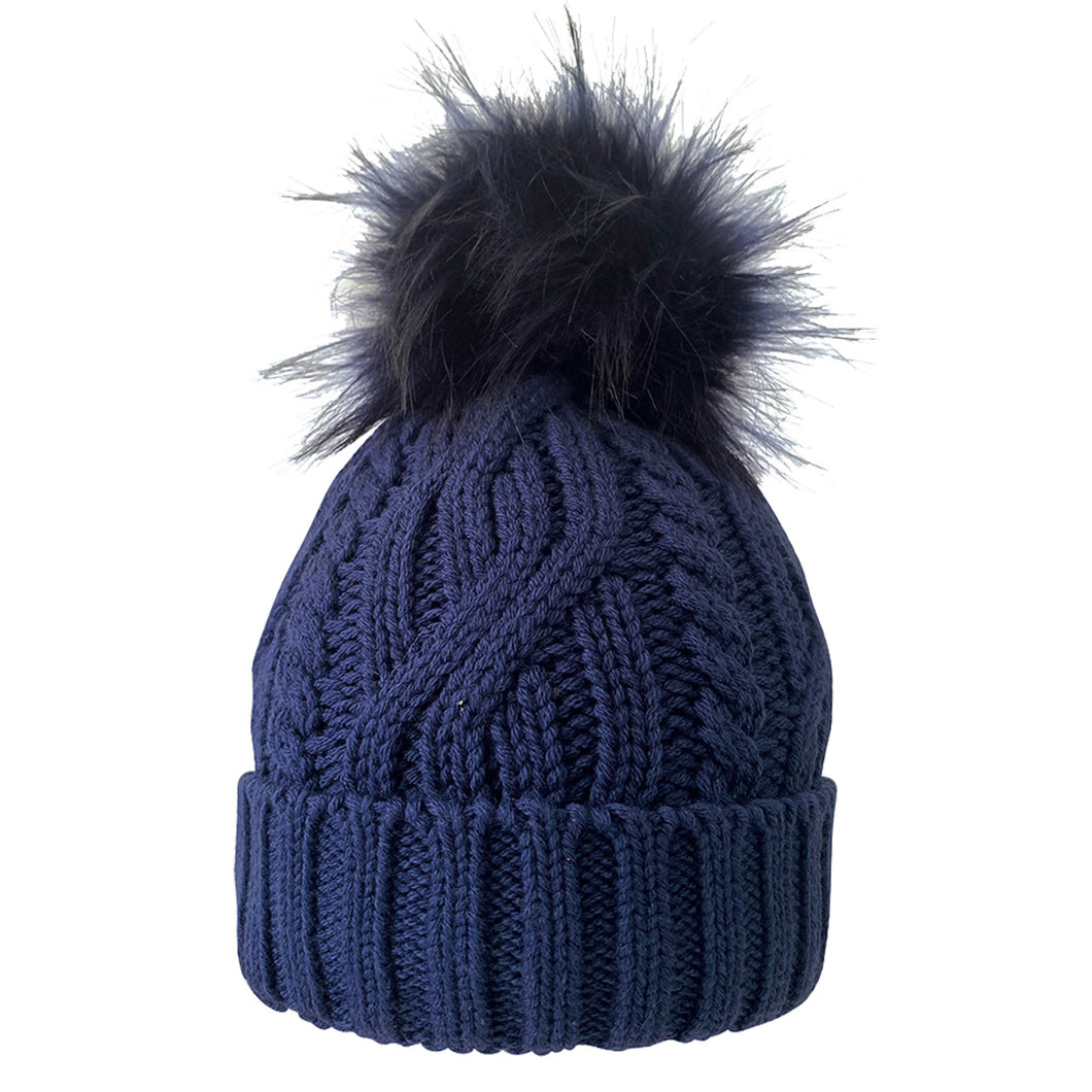 G2G WATERPROOF GOLF BOBBLE HAT NAVY