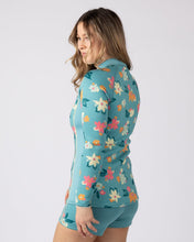 Load image into Gallery viewer, SALTROCK WOMENS SURFDAZE 2M WETSUIT JACKET BLUE/FLORAL
