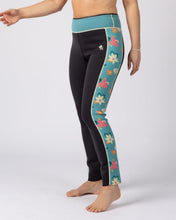 Load image into Gallery viewer, SALTROCK WOMENS SURFDAZE WETSUIT LEGGINGS DARK GREY FLORAL

