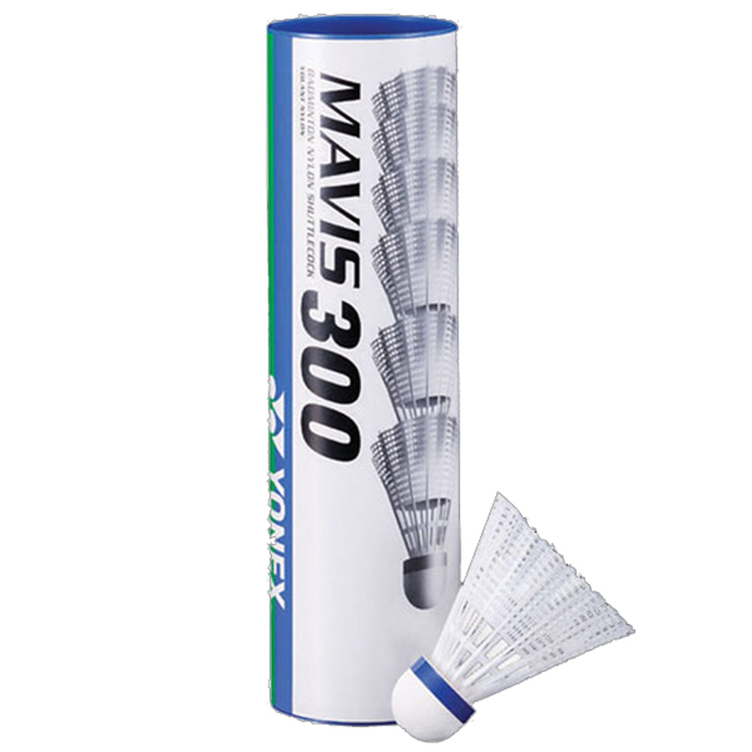 YONEX MAVIS 300 WHITE SHUTTLES 1 TUBE OF 6