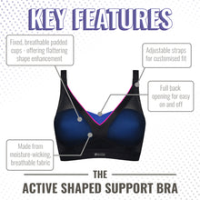 Load image into Gallery viewer, SHOCK ABSORBER ACTIVE PADDED BRA BLACK
