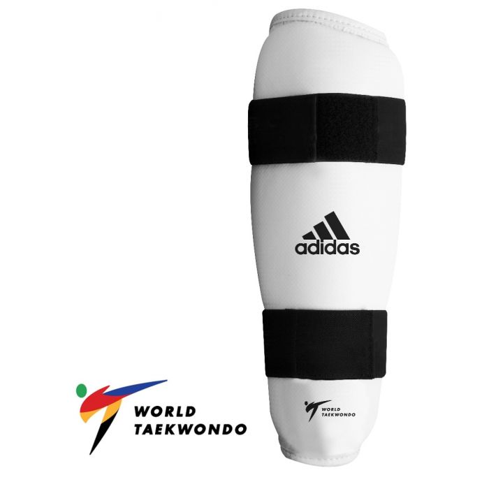 CIMAC ADIDAS TAEKWONDO SHIN PROTECTORS - WHITE - LARGE