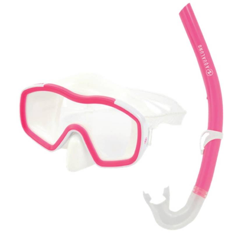AQUALUNG JUNIOR RACCOON COMBO MASK AND SNORKLE SET WHITE/PINK