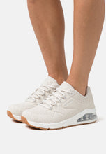 Load image into Gallery viewer, SKECHERS LADIES IN KAT NEATO OFF WHITE TONAL LEOPARD PRINT TRAINERS

