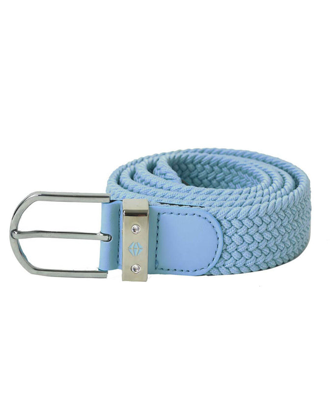 PURE GOLF PAIGE WOVEN STRETCH BELT PALE BLUE