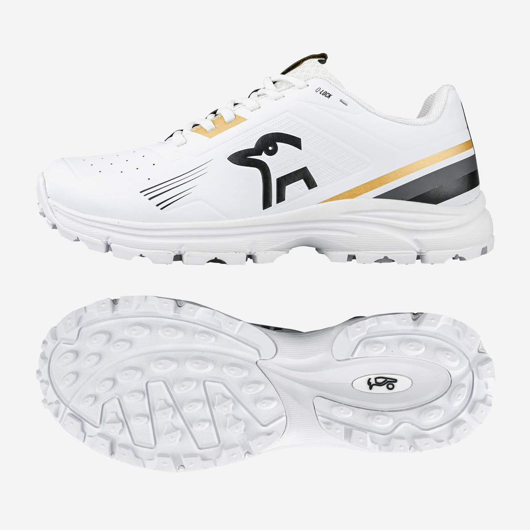 KOOKABURRA KC 3.0 RUBBER CRICKET SHOE WHITE/GOLD