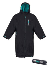 Load image into Gallery viewer, TWO BARE FEET JUNIOR CHANGING ROBE AND MAT -BLACK/TEAL
