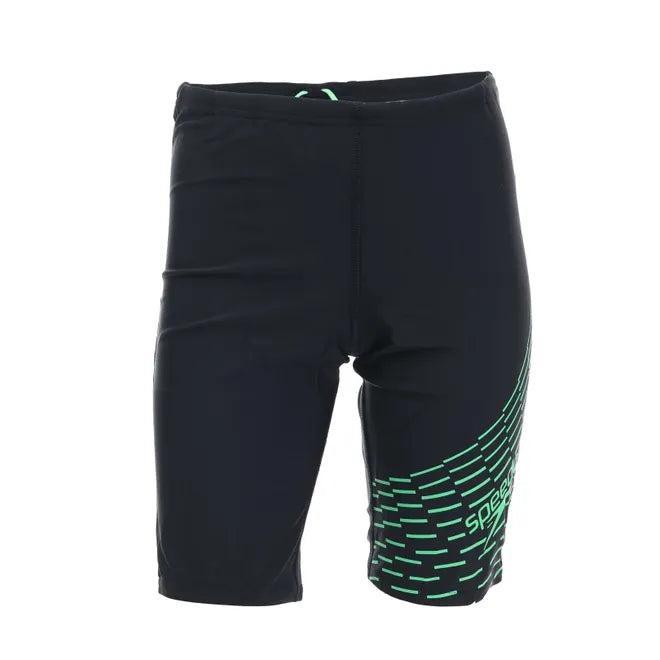 SPEEDO BOYS MEDLEY LOGO SWIMMING  JAMMER  NAVY/GREEN