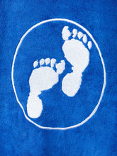 Load image into Gallery viewer, TWO BARE FEET ADULT TOWELLING ROBE BLUE
