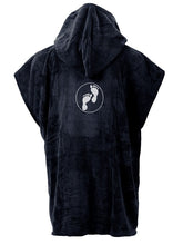Load image into Gallery viewer, TWO BARE FEET JUNIOR TOWELLING ROBE BLACK
