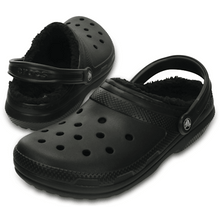 Load image into Gallery viewer, CROCS CLASSIC FUR LINED CLOG BLACK
