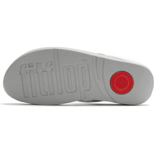 Load image into Gallery viewer, FITFLOP FINO PEARLS AND CRYSTAL TOE POST SANDALS SILVER
