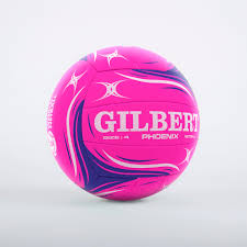 GILBERT PHOENIX MATCH NETBALL  PINK - SIZES 4 + 5