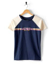 Load image into Gallery viewer, SALTROCK LADIES ATLANTIC STRIPE T SHIRT NAVY
