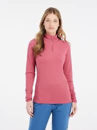 PROTEST WOMENS REFABRIZ 1/4 ZIP TOP ROSE DUST