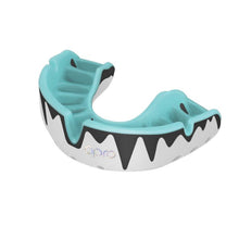 Load image into Gallery viewer, OPRO ADULT G5 PLATINUM FANGZ MOUTHGUARD WHITE/BLACK/GREEN
