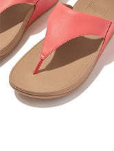 Load image into Gallery viewer, FITFLOP LADIES FLIPFLOPS LULU LEATHER TOEPOST ROSY CORAL

