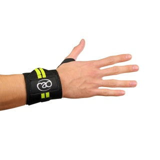 FIT MAD LIFTING WRIST SUPPORT WRAPS BLACK/YELLOW